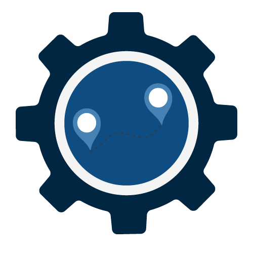 Ícone de execução e logística do sistema Microdreno