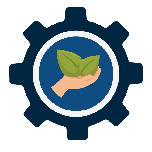 Ícone de sustentabilidade e economia do sistema Microdreno